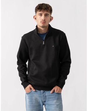 Tommy Hilfiger Essential Intechno Half Zip Sweatshirt - Black