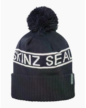 SealSkinz Heacham Bobble Hat/Cream - Blue