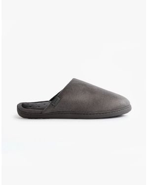 Totes Isotoner Square Patterned Smart Mule Mule Slippers - Grey