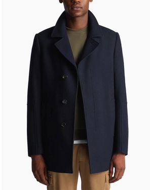 Remus Uomo Lochlan Overcoat Dark - Blue