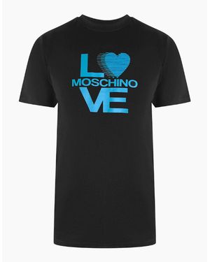 Love Moschino Logo Print T-Shirt - Black