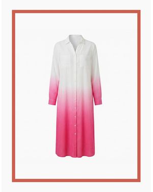 Nooki Design Kendall Cotton Dip Dye Shirt Dress - Pink