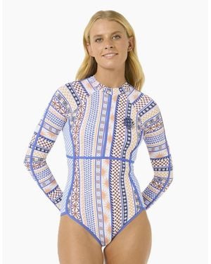 Rip Curl Rip Curl San Carlos Upf Long Sleeve Rash Vest - Blue