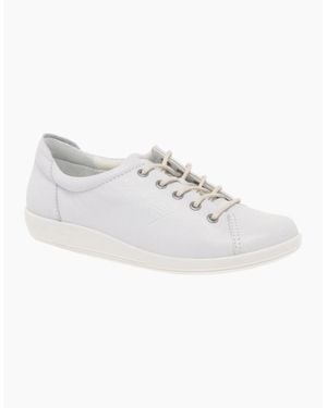 Ecco Soft 2 Lace Casual Shoes - White