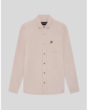 Lyle & Scott Button Down Flannel Shirt - Natural