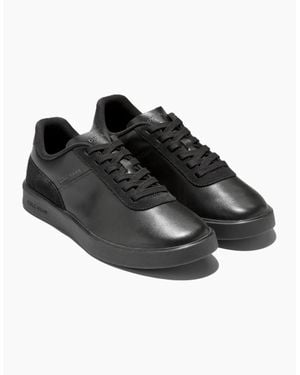 Cole Haan Grand Crosscourt Packaway Leather Trainers - Black