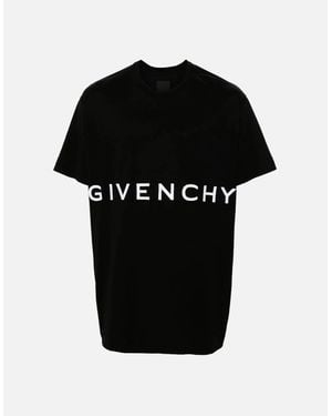 Givenchy 4G Logo Embroidered T-Shirt - Black