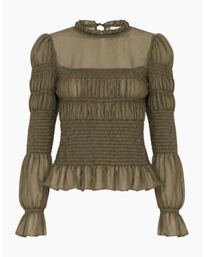 No Emotions The Mia Blouse - Natural