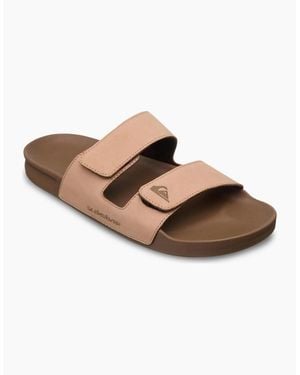 Quiksilver Rivi Leather Slides - Brown