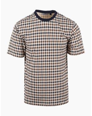Aquascutum Club Check T-Shirt - White