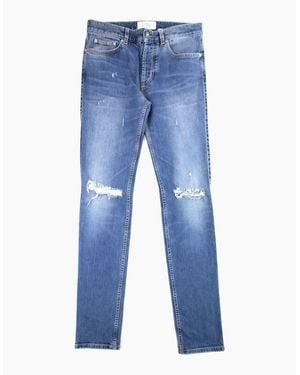 Givenchy Destroyed Slim Fit Jeans - Blue
