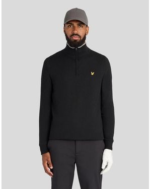 Lyle & Scott Windbreaker 1/4 Zip Jumper - Black