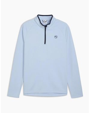 PUMA Waffle Fleece Pullover Jumper - Blue