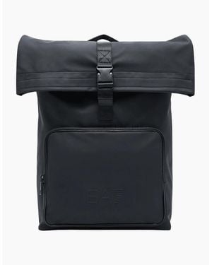 EA7 Rubberised Logo Satchel Backpack - Black