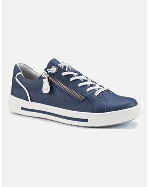 Hotter Leo Wide Fit Trainers - Blue