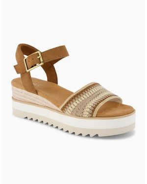 TOMS Diana Wedge Sandals - Metallic