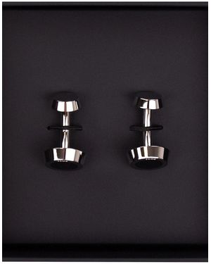 BOSS Round Cufflinks Enamel Insert 001 - Blue