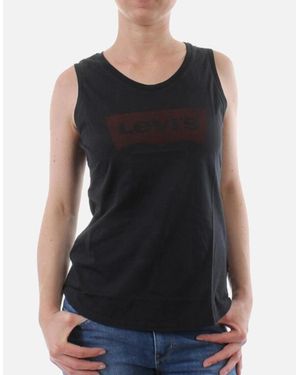 Levi's Levi's Vest Tops Crew Neck Levi Sleeveless Ladies Summer Casual Tank Top - White