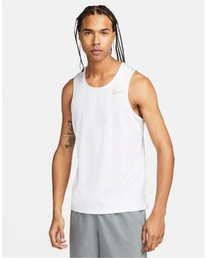 Nike Miler Dri Fit Vest/Tank Top - White