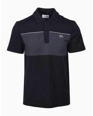 Lacoste Block Colour Polo Shirt Blackbird/Grape - Blue
