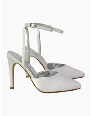 XY London Ladies Liliane Pointed Stiletto Heel High Heels - White