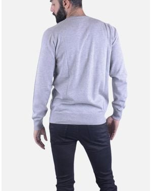 Armani Emporio 8N1M41 Cardigan Long Sleeve V Neck Knitwear Pullover Jumper - Blue