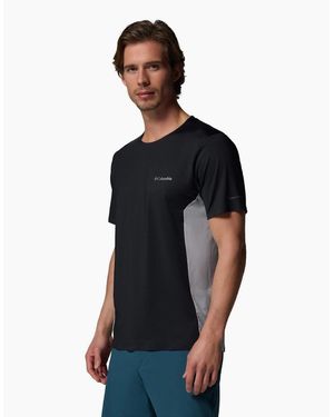 Columbia Three Pitch Ss Crew Polyester Activewear T-Shirts - Blue