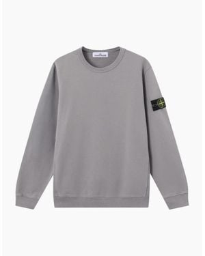 Stone Island Brushed Organic Cotton Sweatshirt - Grey