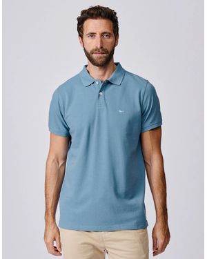 aubi Oliver Pique Polo - Blue