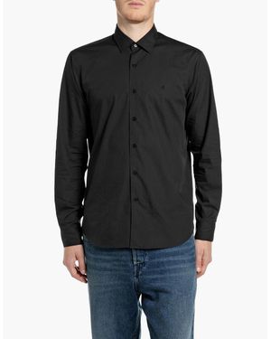 Replay Cotton Poplin Shirt - Black