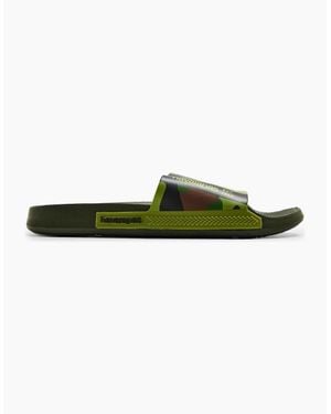 Havaianas Slide Print Paradise Flip Flops - Green