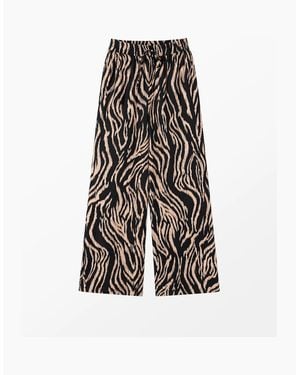Ro&zo Zebra Print Trousers - White