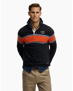 Superdry Vintage Athletic Rugby Short Sleeve Polo Shirt - Multicolour