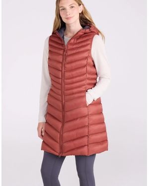 Mountain Warehouse Ladies Florence Padded Long Gilet - Red