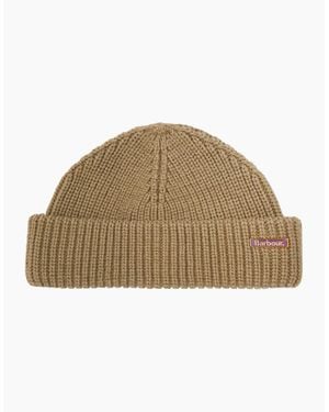 Barbour Mosely Fishermen Beanie - Natural