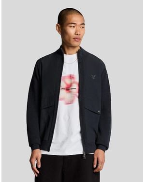 Lyle & Scott Milano Hybrid Full Zip Knitted Jacket - Blue