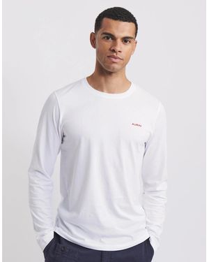 aubi Hatcliffe Ls T-Shirt - White