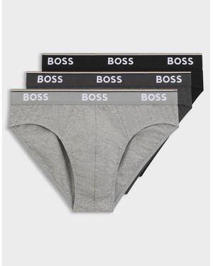 BOSS Boss 3 Pack Power Briefs - Grey
