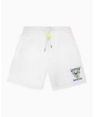CASABLANCA Tennis Club Icon Sweat Shorts - White