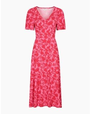 Mountain Warehouse Ladies Como Flowers Midi Dress - Pink
