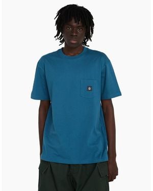Element Icon Label Pocket Short Sleeve T-Shirt - Blue