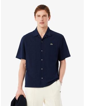 Lacoste Relaxed Fit Short Sleeved Piqué Shirt - Blue
