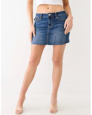 TRUE RELIGION Sadie Mini 5 Pocket Skirt - Blue