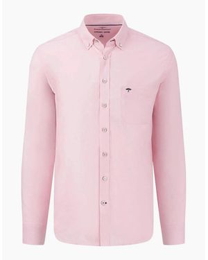 Fynch-Hatton Fynch-Hatton Oxford Long Sleeve Shirt - Pink