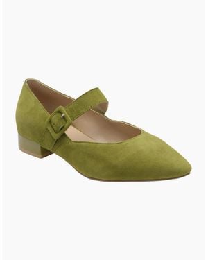 Lotus Verbena Mary Jane Court Shoes - Green