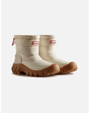 HUNTER Intrepid Nylon Willow/Gum Wellington Boots - Natural