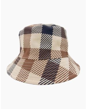 Aquascutum Macro Iconic Reversible Bucket Hat 30 - Natural