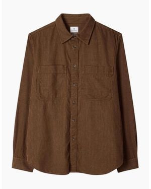 Paul Smith Ps Casual Fit Cord Shirt 68 - Brown