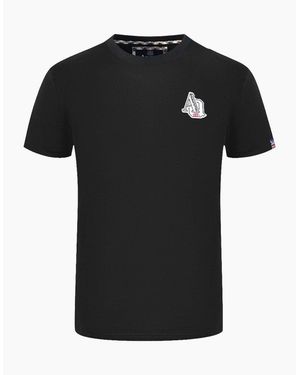Aquascutum "1851 Aq" Logo T-Shirt - Black