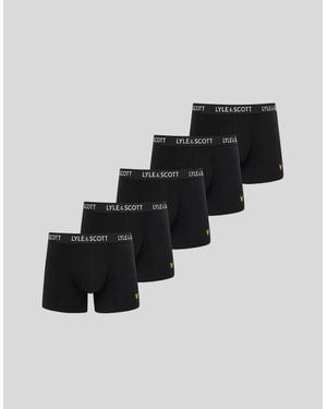 Lyle & Scott 5 Pack Assorted Trunks - Black